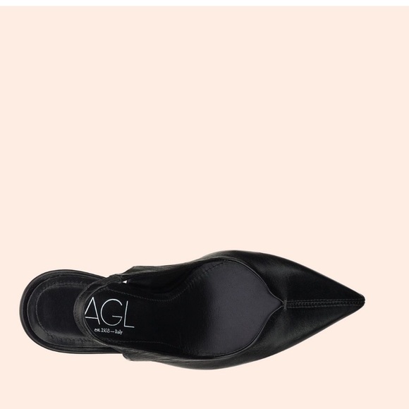 AGL Beatrice Leather Sling-Back Pumps in Black - Picture 4 of 10
